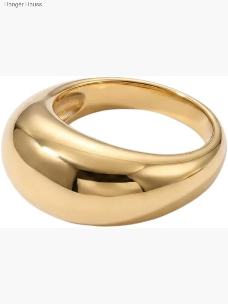 304 Stainless Steel Dome Chunky Statement Ring Sizes 5-7